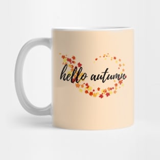 Hello Autumn Fall Time Autumn Leaves Mug